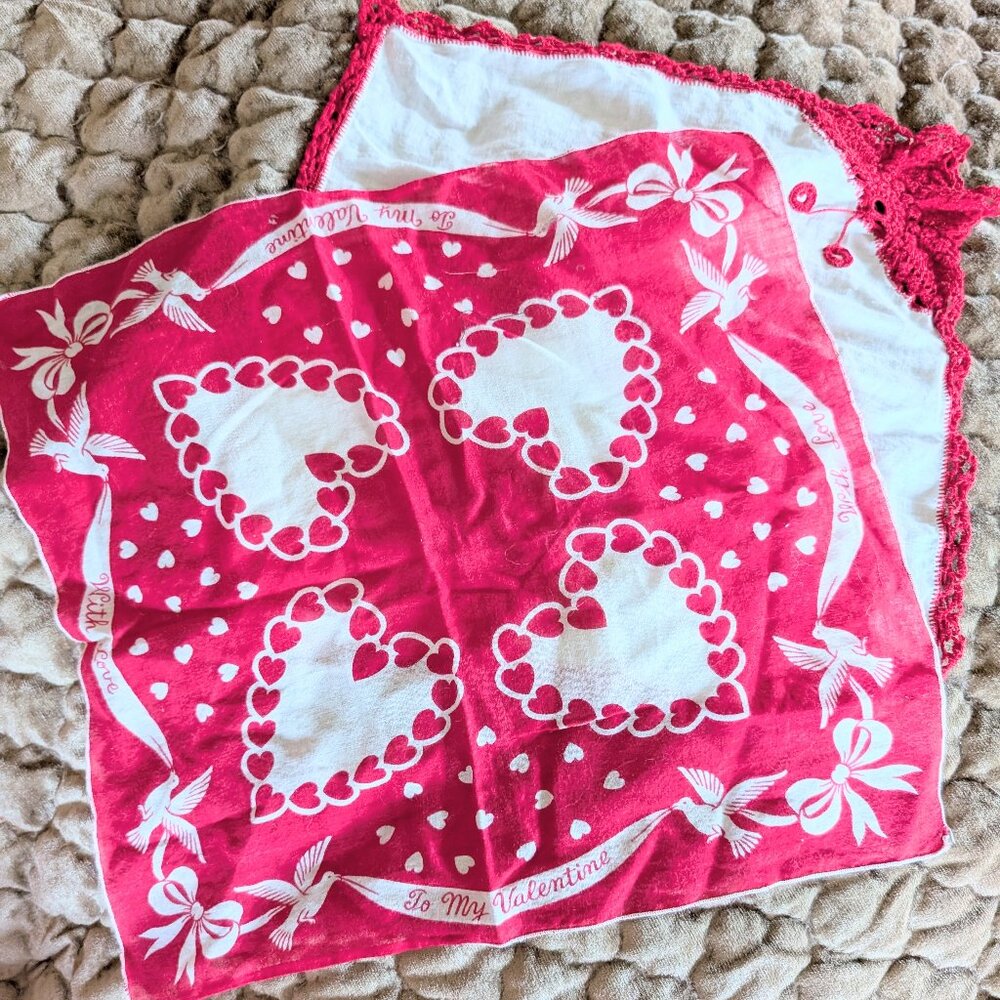 Vintage Valentine Hankies